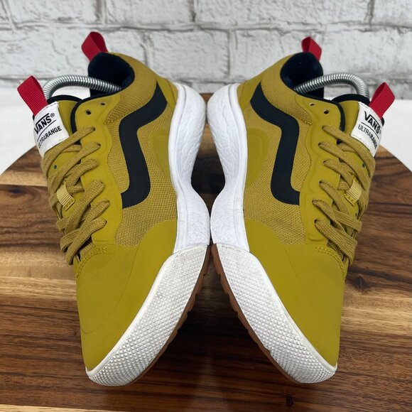 Vans Ultrarange Exo Mens 7.5 Yellow Mustard Black Skate Shoes 721356 - Picture 10 of 15